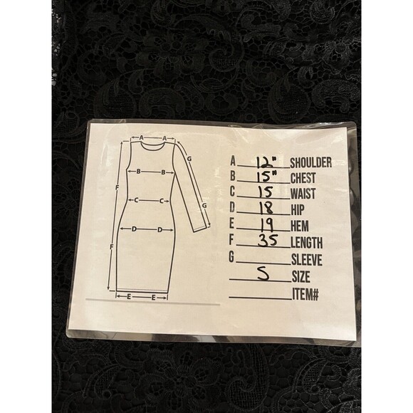 "Annabella" Black Lace Sleeveless Little Black Cocktail Dress Size Small. Formal - Picture 10 of 10